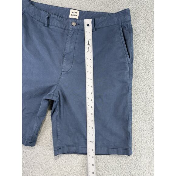 Flint And Tinder Chino Shorts Mens 34 Navy Huckberry Stretch Casual - Picture 3 of 11